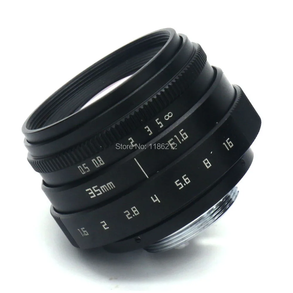 Подходит небольшой одноножный Камера 35 мм hd-объектив С-образное крепление для объектива для широкой и полной APS-C датчик Камера M4/3 NEX FX EOSM N1 P/Q мегапиксельная ручная, с иридохрусталиковой диафрагмой