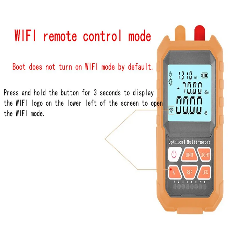 3 в 1 оптический измеритель мощности 1 МВт с 5 км Визуальный дефектоскоп сетевой кабель тест оптического волокна тест er, добавить приложение удаленный Wi-Fi версия