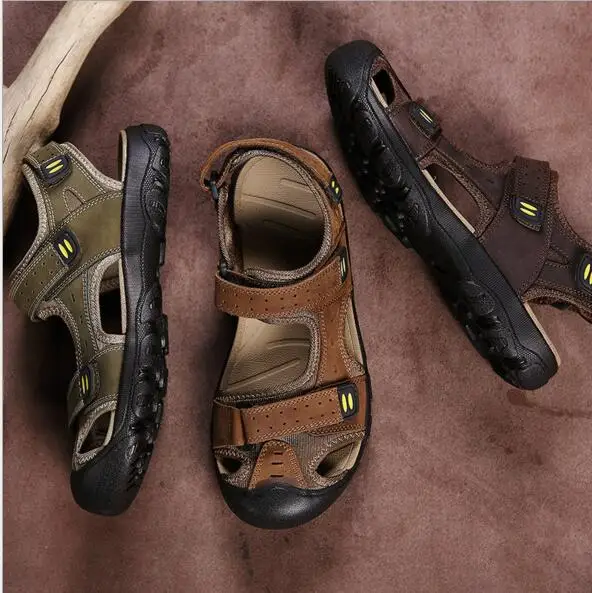 Г. Летние повседневные Модные мужские парусиновые сандалии мужская обувь из натуральной кожи для песчаного пляжа