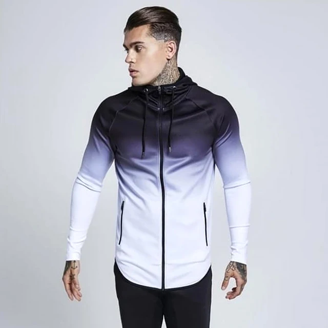 Gym Aesthetics Sport Jacket Men Camouflage Running Hoodies Zipper ...