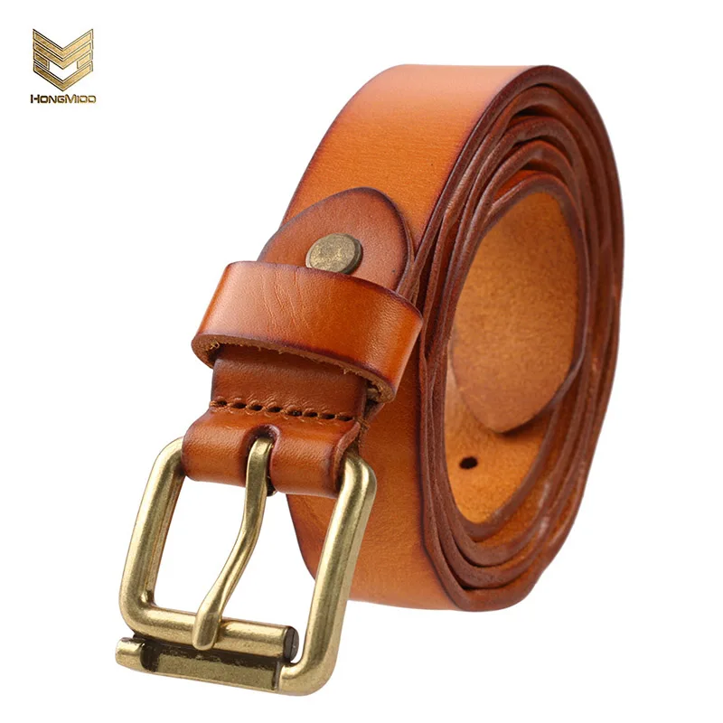 Hongmioo 2017 Luxury Brand Fashion Genuine Leather Belt Women Jeans Female Belt Strap Belts For Women Pin Buckle Cinturon Hombre