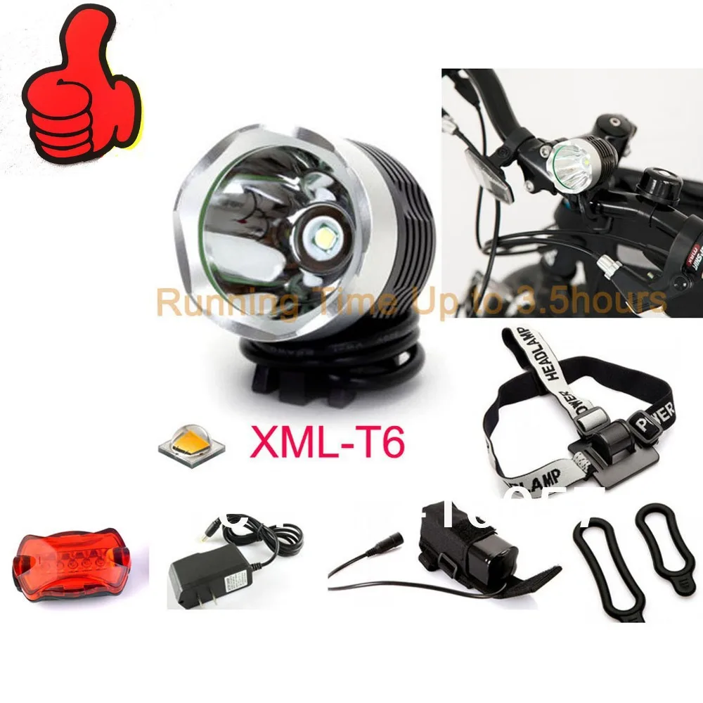 Cree XML U2 bicycle bike light set,1200Lm,LED Bike Bicycle Light kit,3
