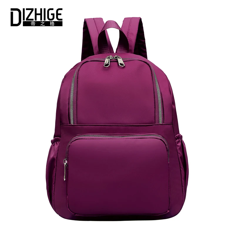 

DIZHIGE Brand Waterproof Fashion Backpacks Women Nylon High Quality School Bags For Women Large Capacity Solid Zipper Backpack