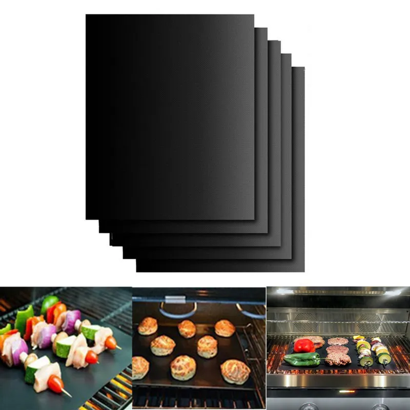 

Non-stick BBQ Grill Mat 40 * 33cm Easily Cleaned Baking Mat Cooking Grilling Sheet Heat Resistance Everything for The Kitchen. Q