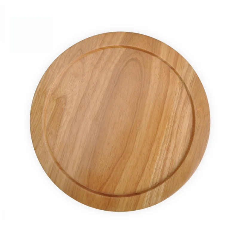 

30cm pizza plate breadboard afternoon tea tray rubber wood original single restaurant hotel supplies custom wood color