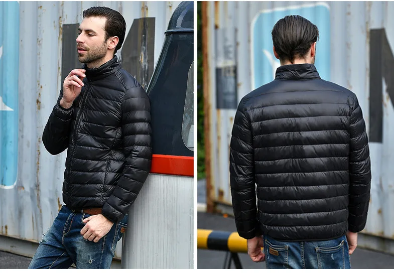 WEBONTINAL, осенне-зимний светильник, тонкий, 90% белая куртка на утином пуху, мужской повседневный ультра светильник, мужские куртки на пуху, пальто, ультра светильник