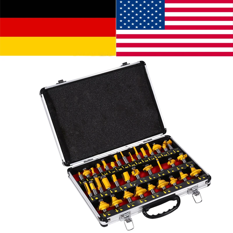 

1/2 Inch Shank wood router bit Straight end mill trimmer cleaning flush trim corner round cove box bits tools Milling Cutter