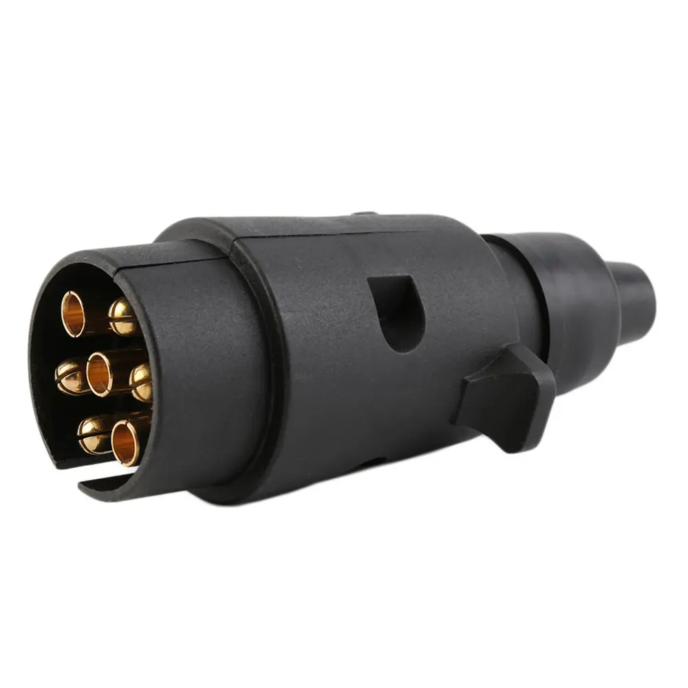 12V 7 Pin Socket EU Plugs 7 Way Round Standard Car Plug Connector