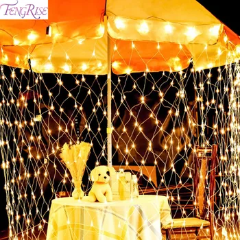 

FENGRISE 220V Garland LED String Light Wedding Decoration Rustic Wedding Party Decoration Decor Wholesalers Dropshipping