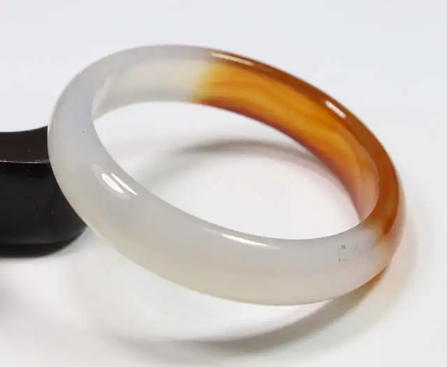 

64MM VERY FINE RARE NATURAL WHITE RED JADEITE JADE BRACELET BANGLE #A224 a 5.19