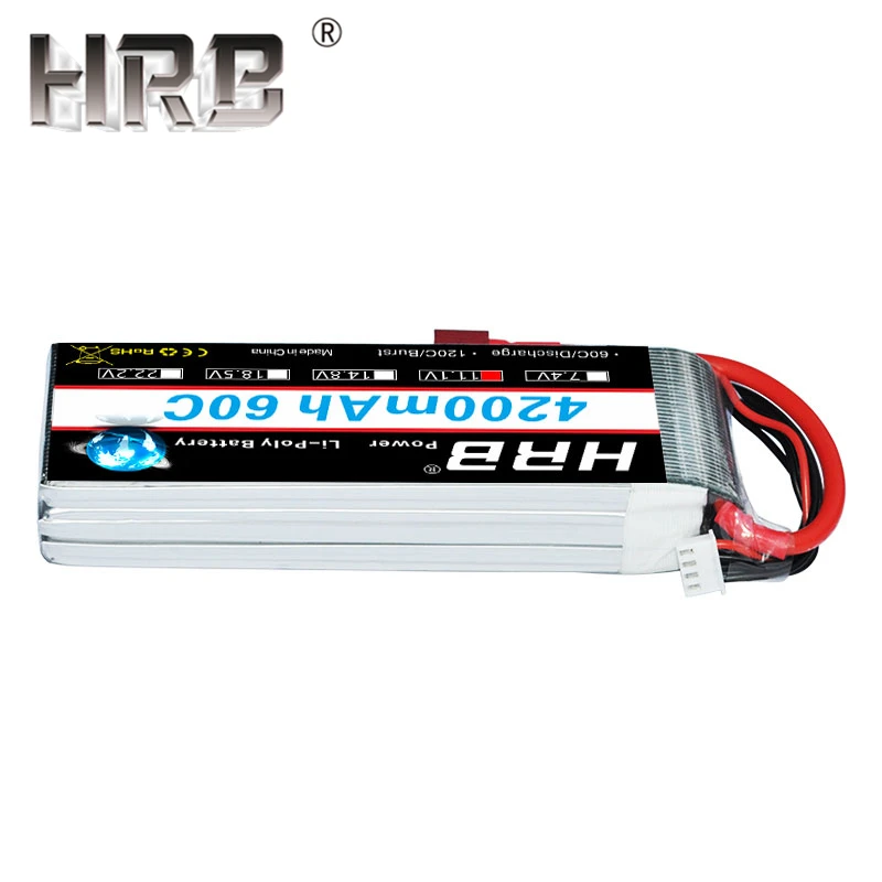 Аккумулятор hrb lipo 4S 14,8 V 3000mAh 3300mAh 3600mAh 4000mAh 4200mAh 60C T Deans разъем RC части для вертолета самолета дрона AKKU