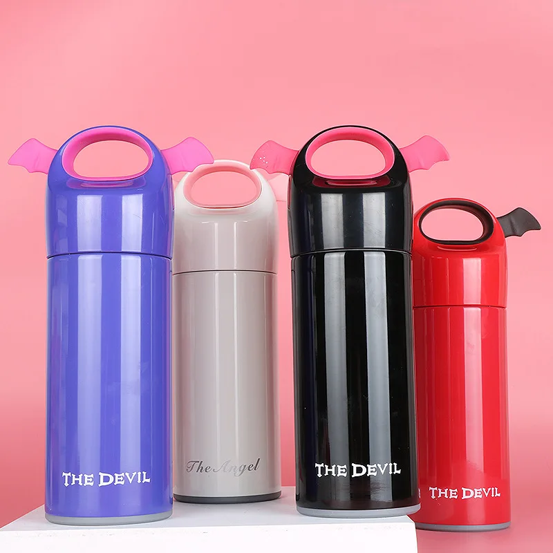 

Colleer Cute Angel Devil Wing Thermos Vacuum Flasks 300ml & 400ml Water Bottle Stainless Steel Thermoses Portable Drinkware Cup