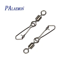 Palaemon 100 шт./лот Рыбалка Поворотный Роллинг поворотный с зацепило оснастки Нержавеющая сталь Рыбалка Интимные аксессуары