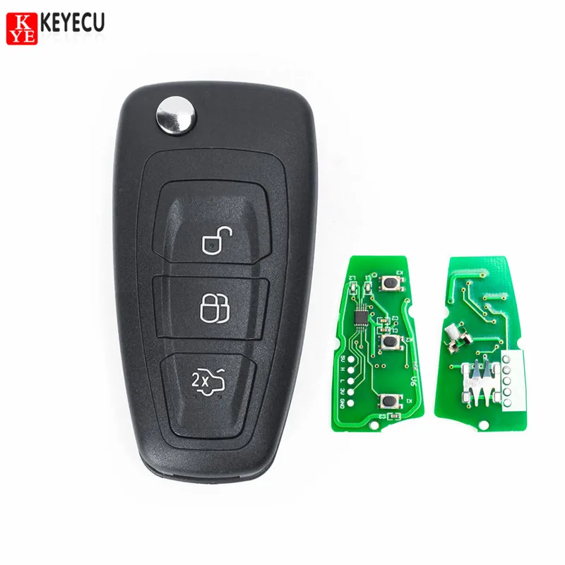 Оригинальный флип-накопитель KEYECU с 3 кнопками 434 МГц ID83 для Ford C-Max Focus Grand Mondeo 2010-2014