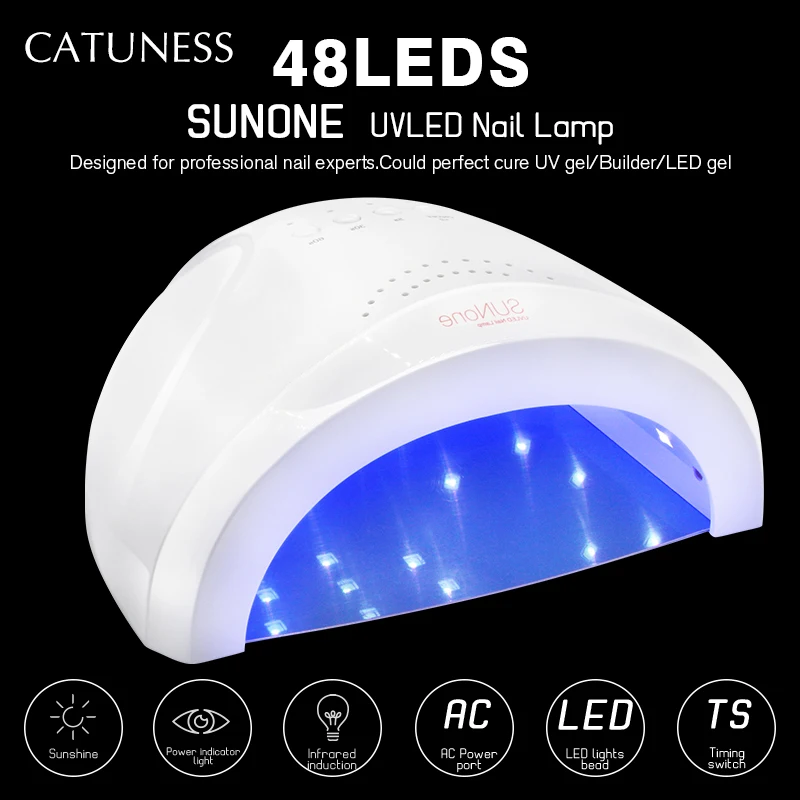 

CATUNESS 48 LED Professional Nail Dryer LED UV Lamp Gel Nail Machine Dry Nail Polish Tool Protection Lamp for Manicure