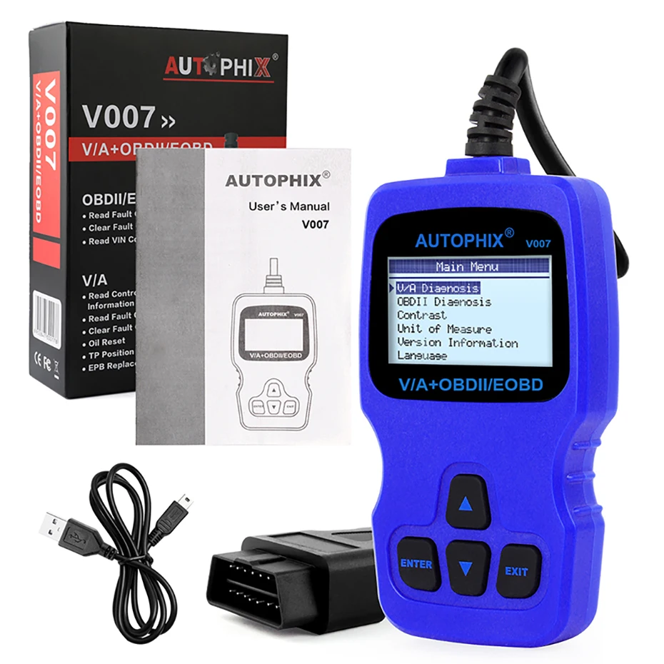 Autophix V007 OBDII диагностический инструмент все системы OBDII EOBD система двигателя HVAC ABS SRS подушка безопасности OBDII Автомобильный сканер Инструменты