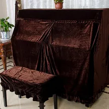 1 компл. пылезащитный золото бархат скатерть на пианино с стул крышка KQ 020