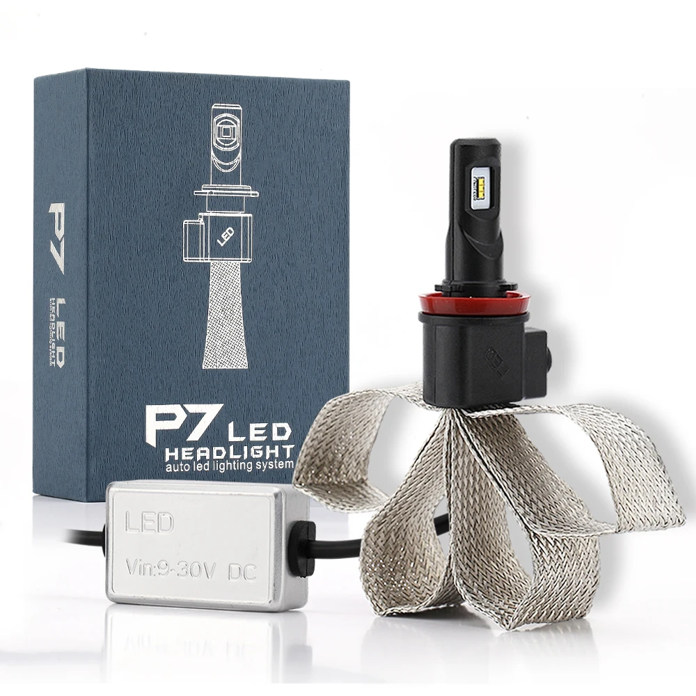 

Car LED Headlight led H11 6000K 60W 9600LM/set P7 Auto LED Headlight Bulbs H4 H7 H8 H9 9005 9006 9004 9007 H13 for car-styling