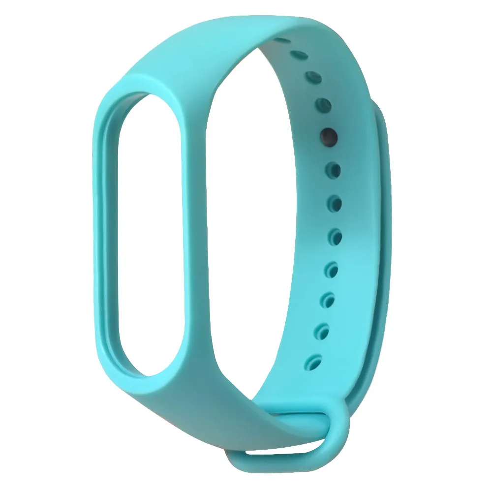 Спортивные Мягкие tермопластичный силикон замена Браслет ремешок на запястье для Xiao Mi Band 3 умный браслет умные часы с ремнем - Цвет: Mint Green