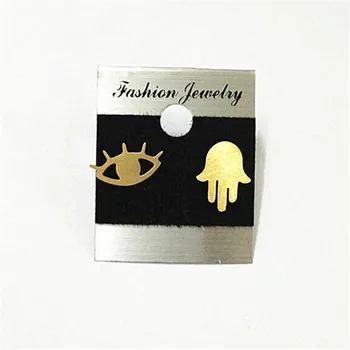 

V Attract 10PCS Hamsa Hand Stud Statement Earrings for Women Earring 2 Colors Trendy Earrings