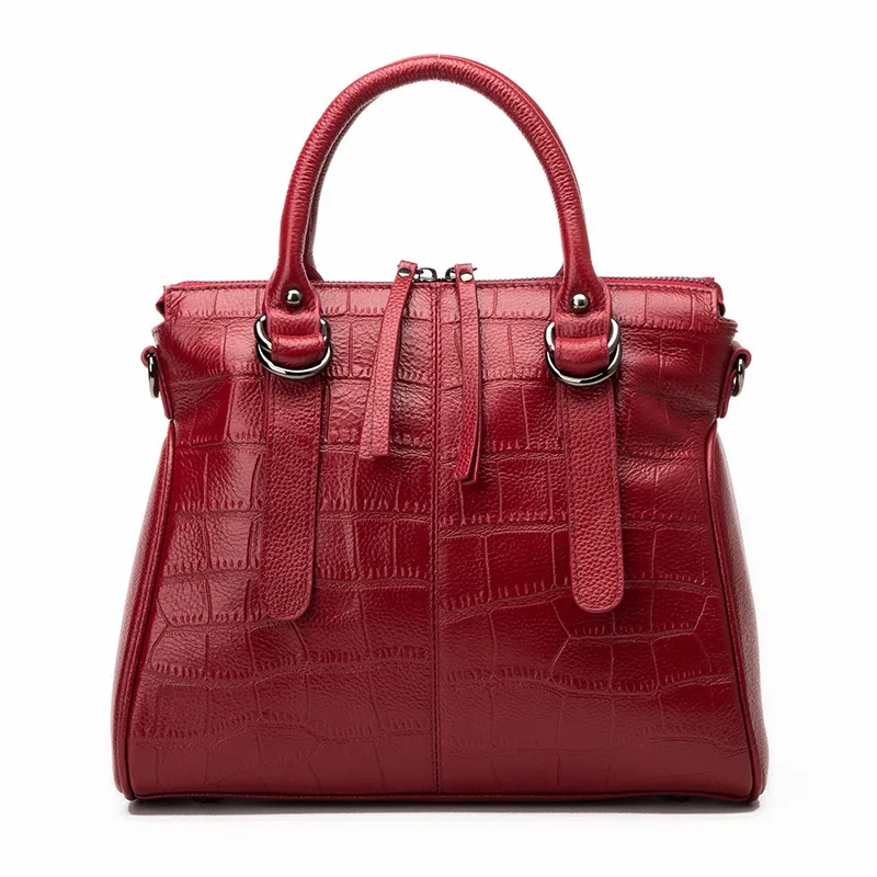 

European and American fashion crocodile pattern suede leather ladies handbags wild leather shoulder diagonal bag 2018 new