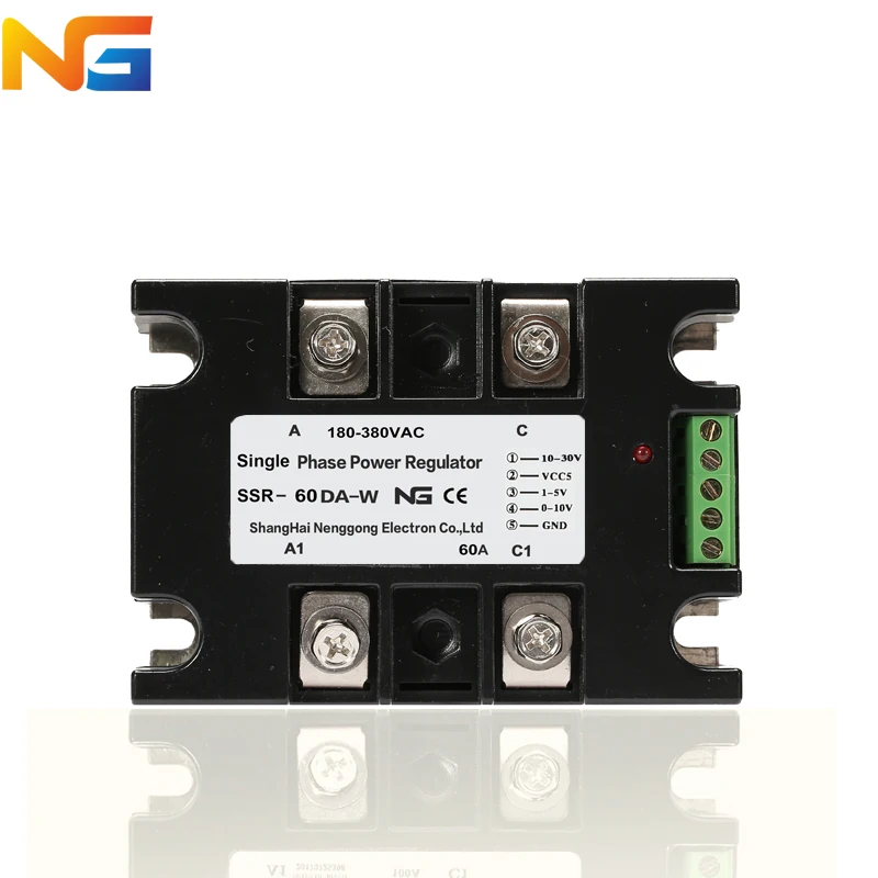 

NG SSR-60DA-W voltage regulator module single phase SCR multiple control signal strong anti-interference regulate voltage