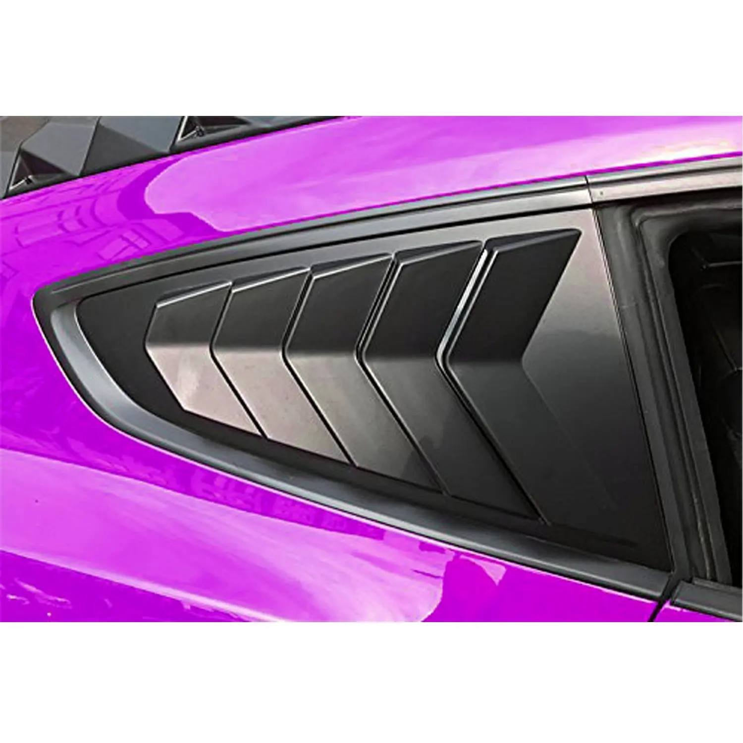 1 матовый черный GT Lambo стиль окно Совок жалюзи ABS окно козырек крышка защита от солнца дождь тени вентиляционное отверстие для Ford Mustang