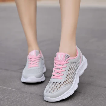 

women tennis Shoes Breathable Cushioning Rubber Female Trainers Ultralight Flat Comfy Gym Sports Trainers Mujer Zapatos de tenis