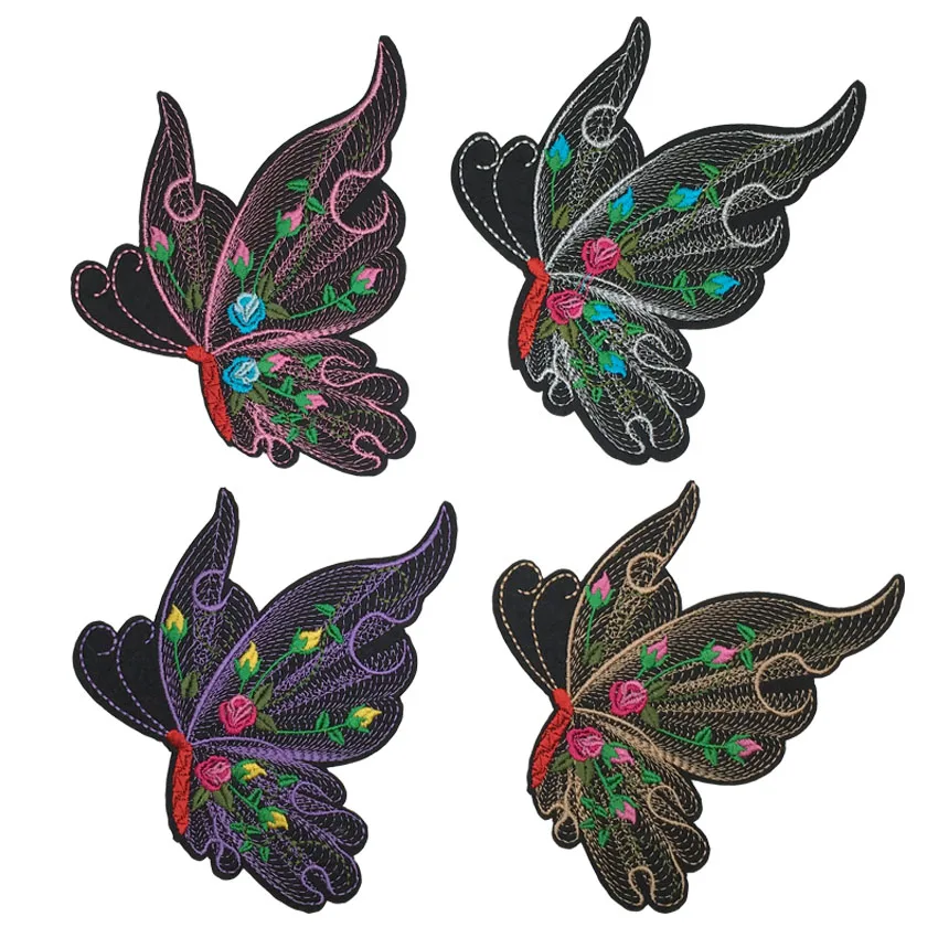 2pcs/set butterfly patches for clothing female t shirt accessory