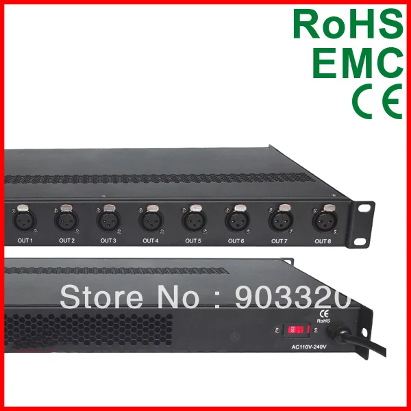 

NEW Arrival 8CH DMX Splitter 8 Way Output AC11V-240V DMX Signal Amplifier,Splitter DJ Equipment