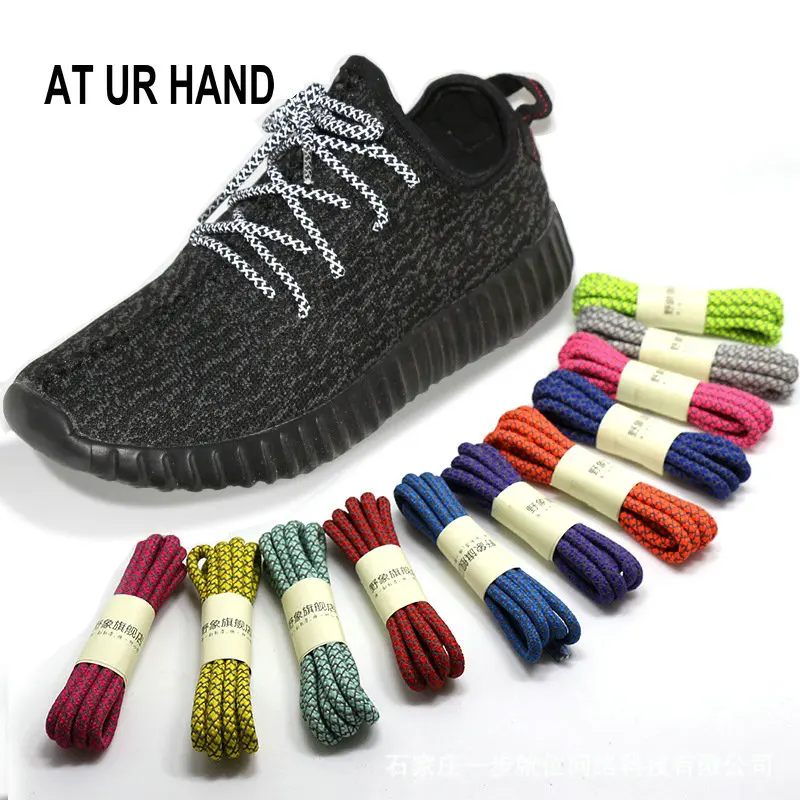 Горячая Распродажа 120 см модные Светоотражающие полиэфирные шнурки для ботинок Пейсли круглые видимые безопасные кордоны шнурки 17 цветов 120 см шнурки для обуви
