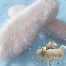 Semelles intérieures australiennes 100% en pure laine et peau de mouton, bottes de neige thermiques en cachemire, coussin de chaussures en vraie fourrure pour enfants et adultes, chaudes et surdimensionnées