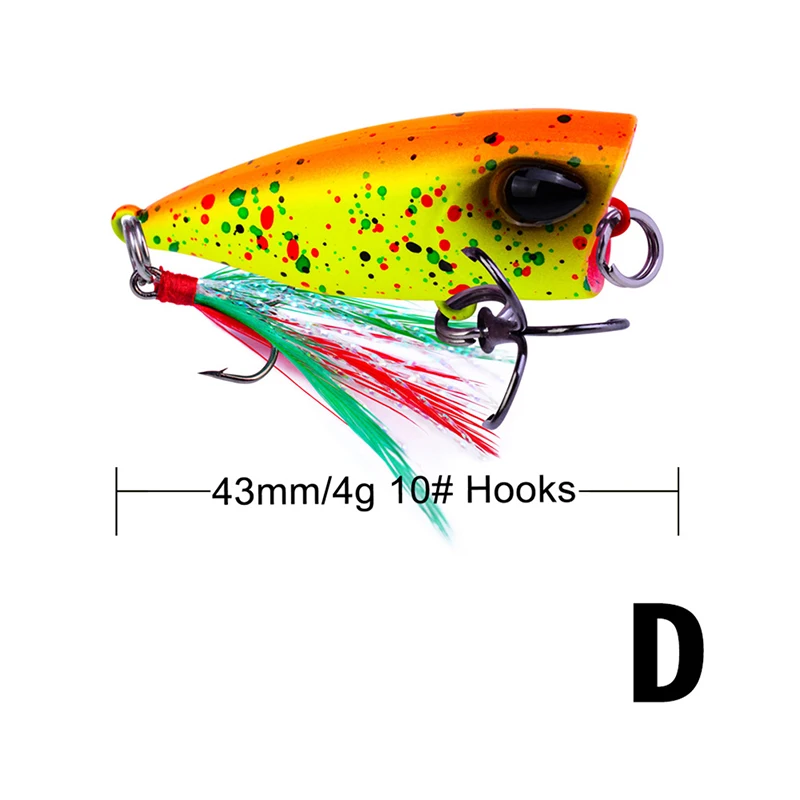 Мини-Поппер, приманка-форель, сверхлегкая рыболовная приманка, верхняя наживка, изящество, воблер, гольян, Isca, Поппер, Pesca, 4,3 см/4 г