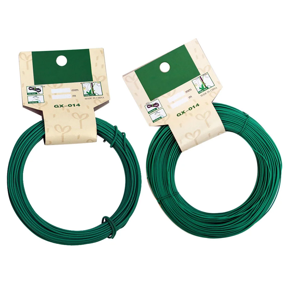 Гибкий садовый галстук-шнурок кабельный провод катушка рулон растение растут поддержка садовые кабельные стяжки, пластиковый покрытый деревянный кабель веревка