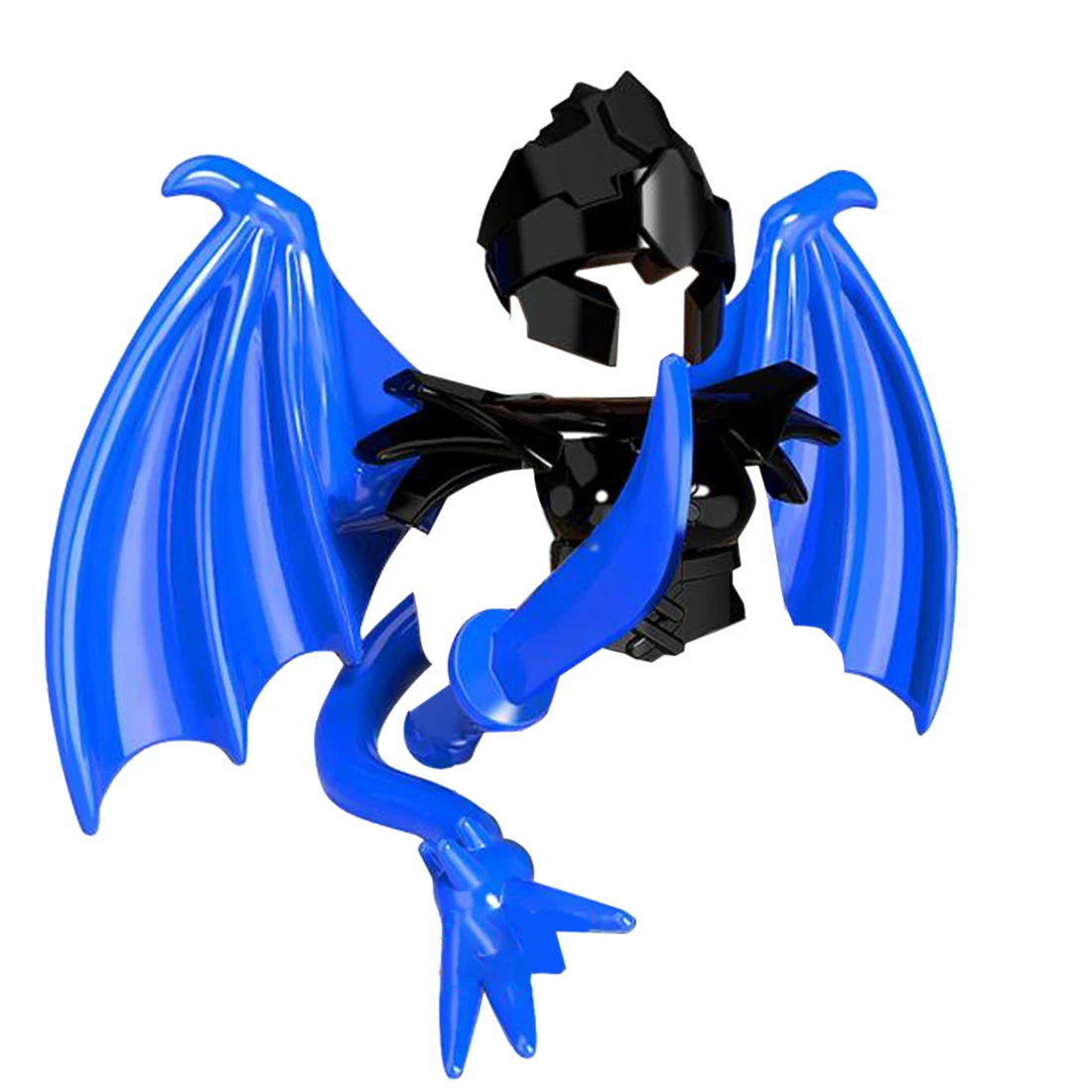 Средневековая тема Дракон рыцарь доспехи комплект оружия для DIY небольших частиц строительный блок(без фигуры)-синий PGPJ4072 - Цвет: 2