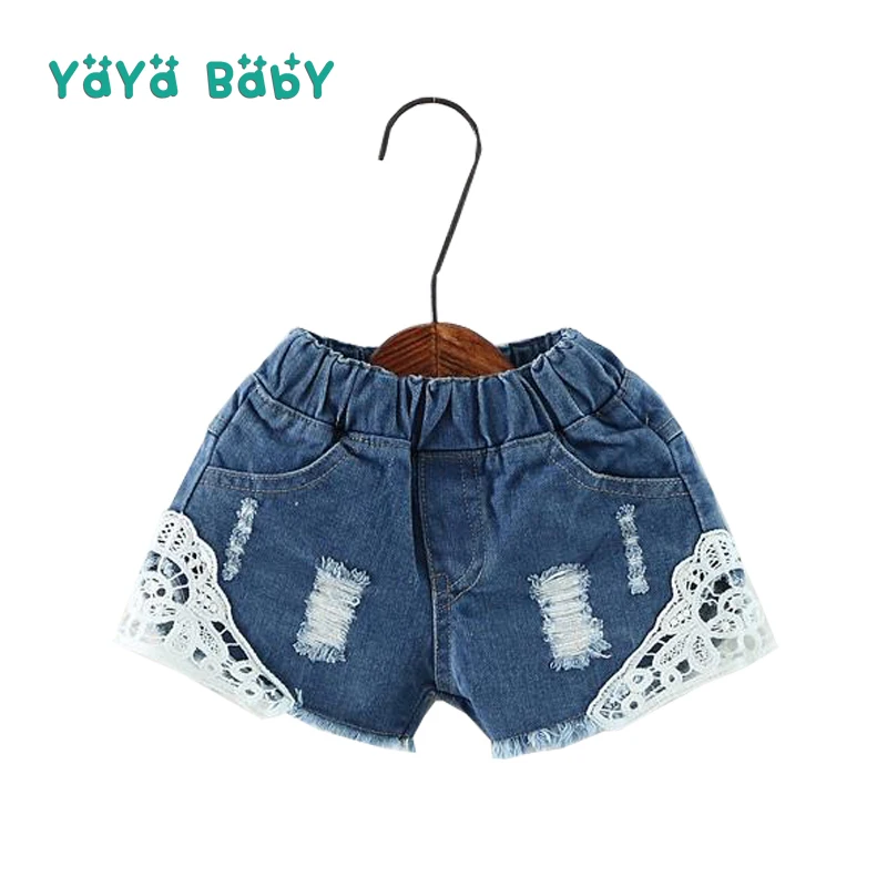 

2 3 4 5 6 7 8 9 10 11 12 13 14 Year Baby Teens Girls Shorts Pants 2018 Summr Casual Denim Jeans for Girls Lace Children Trousers