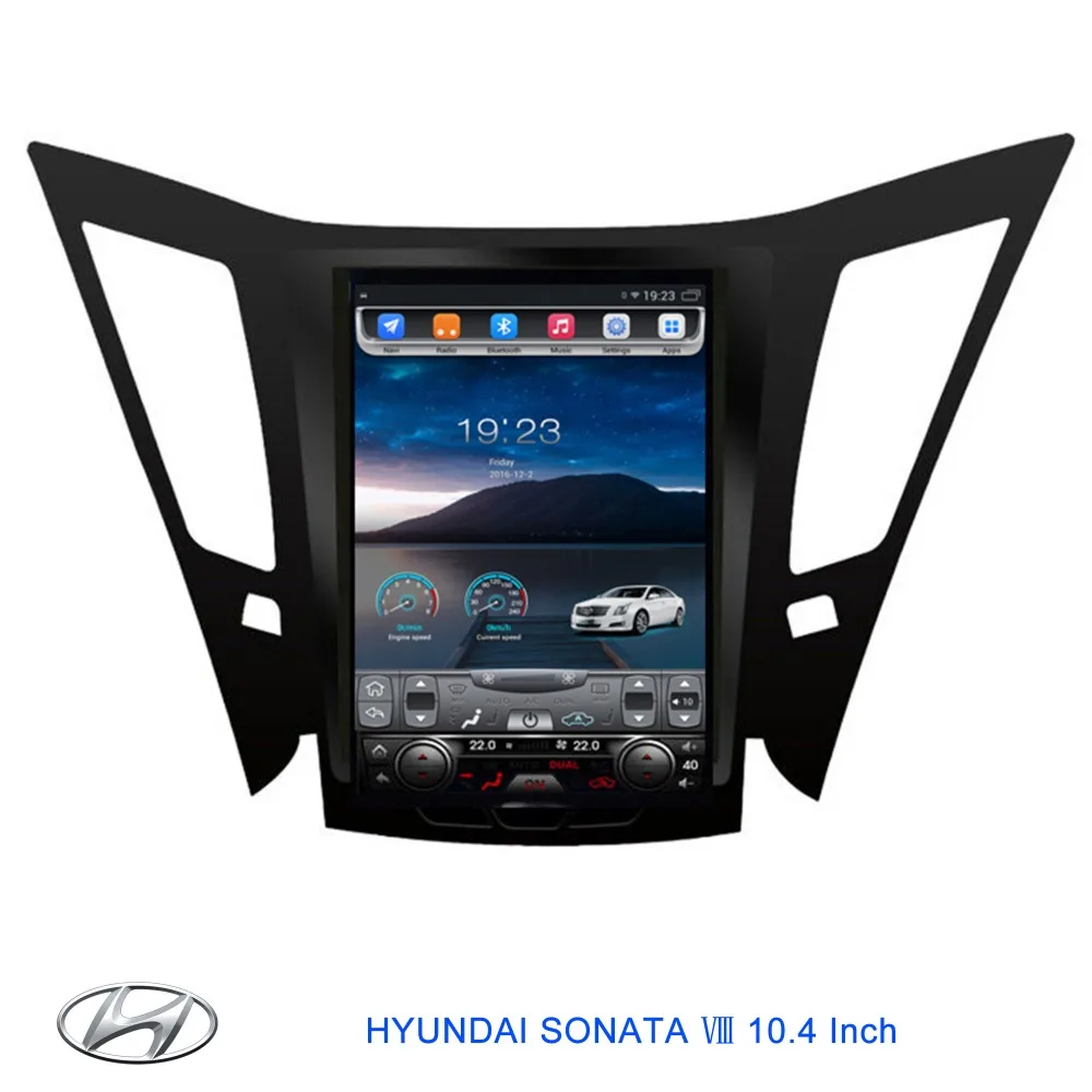 Sale Asvegen Tesla 10.4 inch 2G+32G Vertical Screen Android 6.0 Car DVD GPS Audio Bluetooth Multimedia For Hyundai Sonata 2012-2018 1