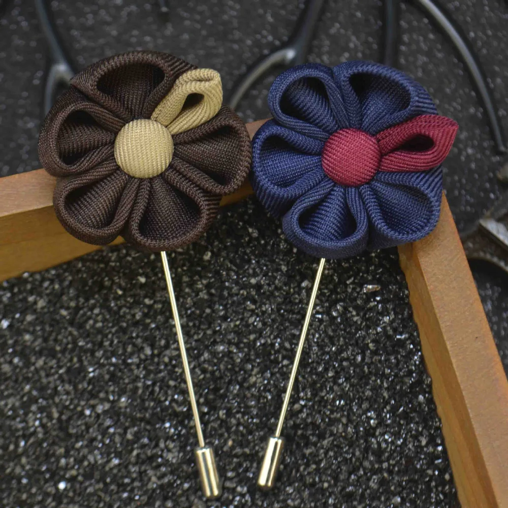 Mdiger Lapel Flower Pin Brooches for Men Suits Wedding Flower Corsage