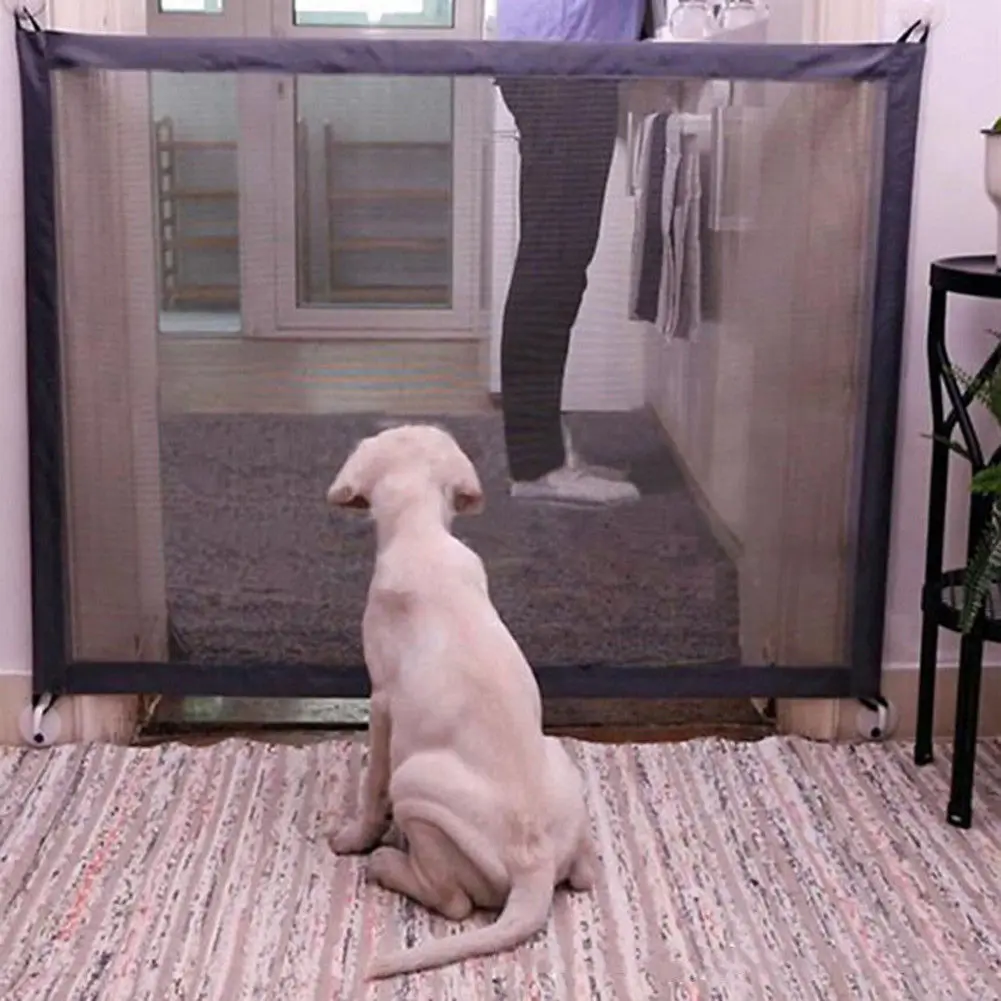 

Magic Mesh Pet Gate Door Barrier Safe Guard Fence Enclosure Easy Install