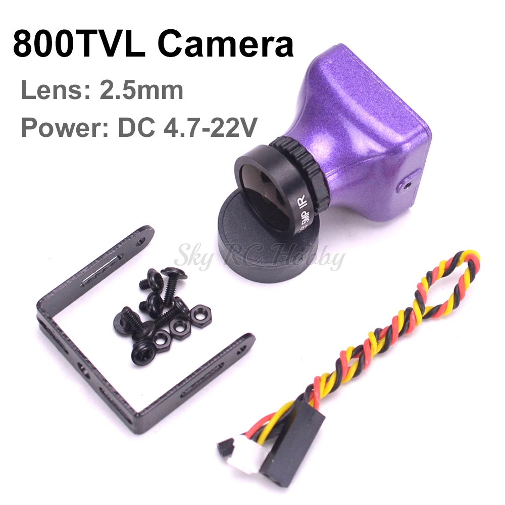 Новая мини камера SUPER HAD II CCD HD 1/2 7 &quot объектив 2 5 мм с OSD кнопкой PAL / NTSC фиолетового