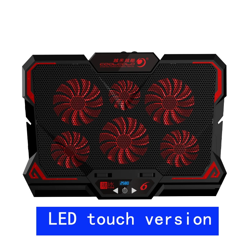 Laptop Stand with 3 Quiet Led Cooling Fan Switch Control Fan Speed Fits 12-16 Laptop 2 USB Ports Red LED Lights Gaming Laptop Cooler Cooling Pad 