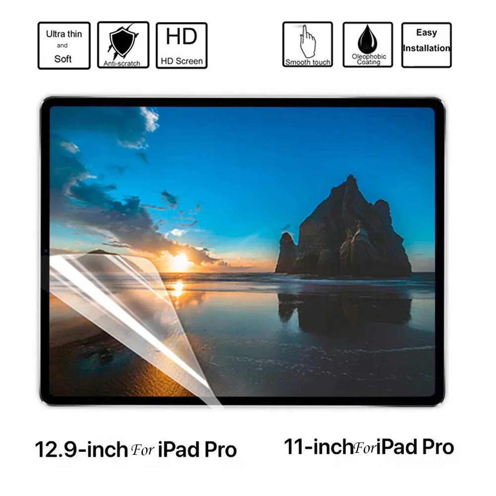2 шт. HD ультра прозрачная защитная пленка для iPad Pro PET HD с обмоткой эластичной пленкой, Экран Защитная пленка для iPad PRO 11/12. 9 дюймов