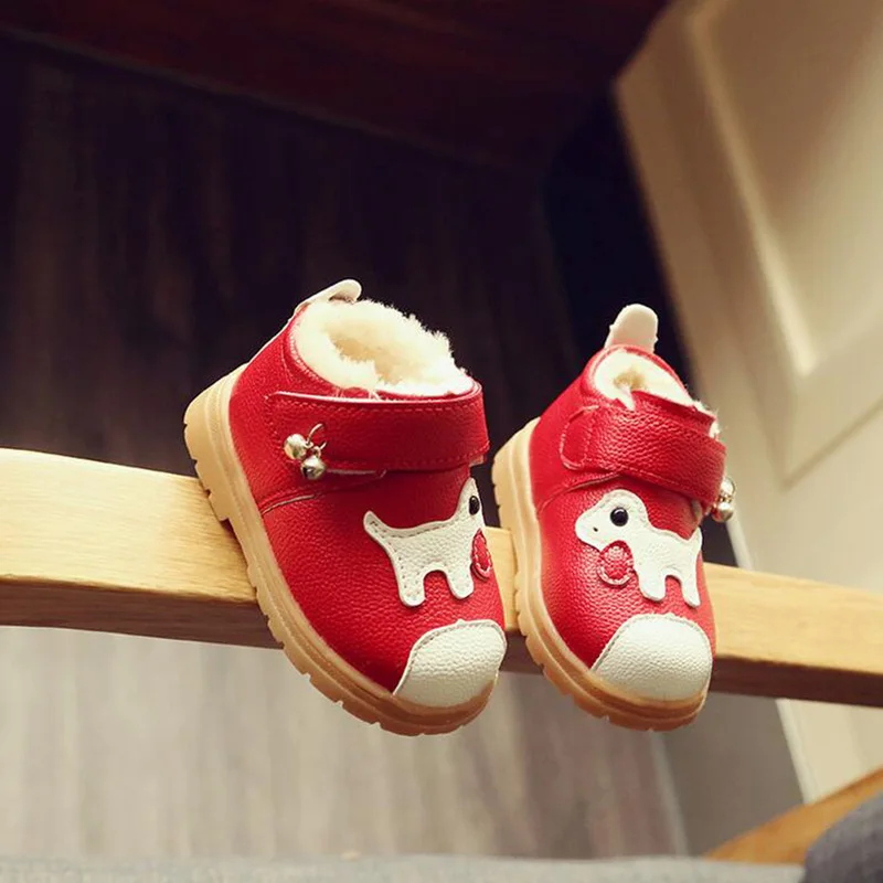 Детские зимние ботинки; плюшевая обувь для малышей; ботильоны с мягкой подошвой для мальчиков и девочек; стиль; Sonwshoes; A10074
