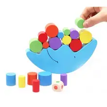 Детские деревянные развивающие игрушки Луна сбалансированные строительные блоки игрушки родитель-ребенок Раннее Образование сбалансированные Обучающие блоки игра
