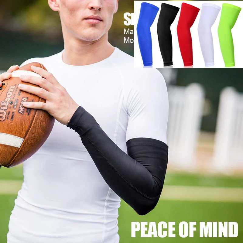 

Compression Arm Sleeves Cycling Sunscreen UV Protection Sport Arm Guard Running Arm Warmers Basketball Gym Fitness Outdoor Cover