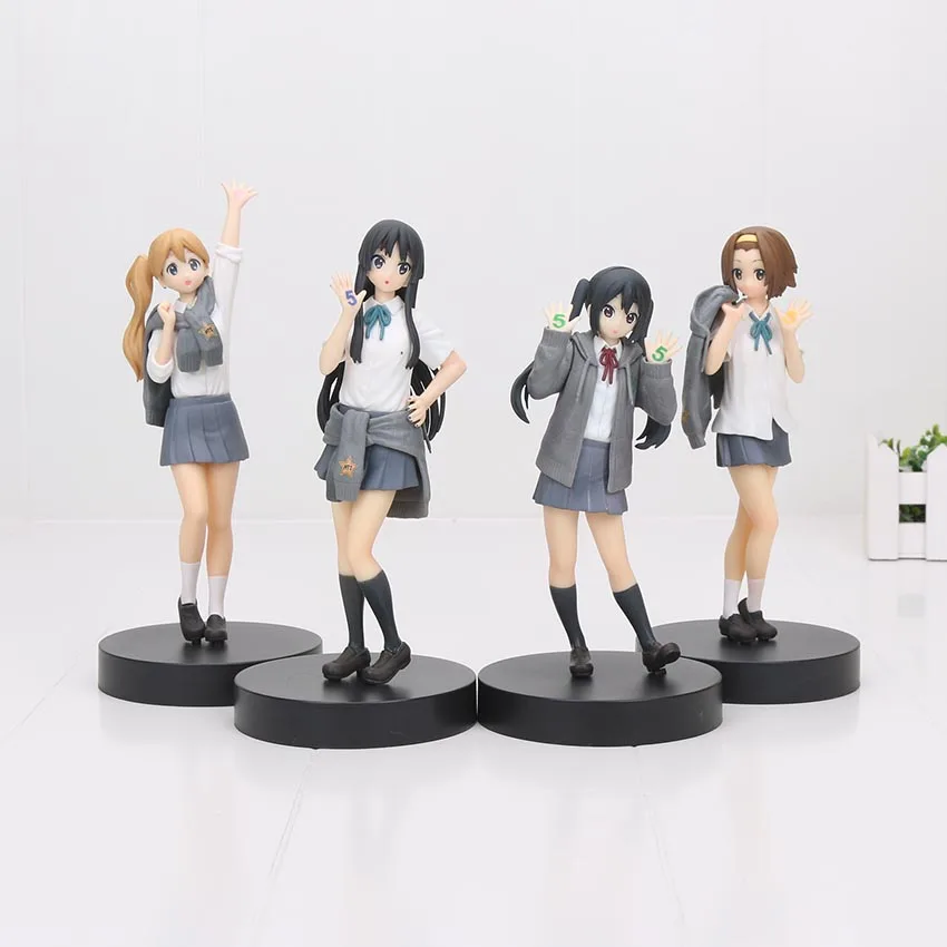 К-он! Hirasawa Yui Akiyama Mio Tainaka ритсу Kotobuki Tsumugi Адзуса Накано 5th юбилей ПВХ фигурка модель игрушки