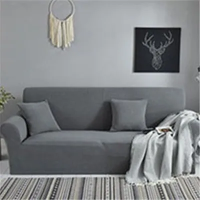 Европейский сплошной цвет мягкий все включено чехлов тугой обёрточная бумага Бросок Диван-чехол для гостиной эластичный диван-чехол секционный диван - Цвет: Color 6