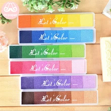 Diy-Craft Paper Inkpad Rubber-Stamp Scrapbooking Gradual-Change Oil-Based Handmade Colorful