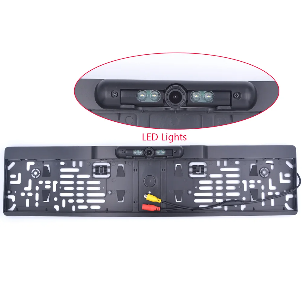 HD камера заднего вида со светодиодной подсветкой ЕС рамка номерного знака Автомобильная камера заднего вида Водонепроницаемая камера заднего вида для монитора стерео
