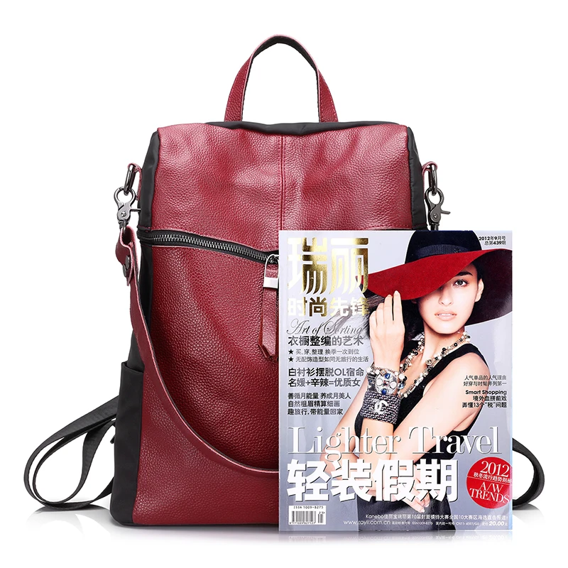 LOVEVOOK брендовый женский рюкзак из натуральной кожи, школьные рюкзаки для девочек-подростков, оксфордская сумка на плечо, вместительные дорожные сумки